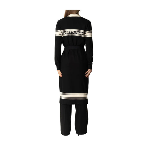 Elisabetta Franchi Cardigan Cardigna Donna lungo con cinta 40 - Francavilla Moda